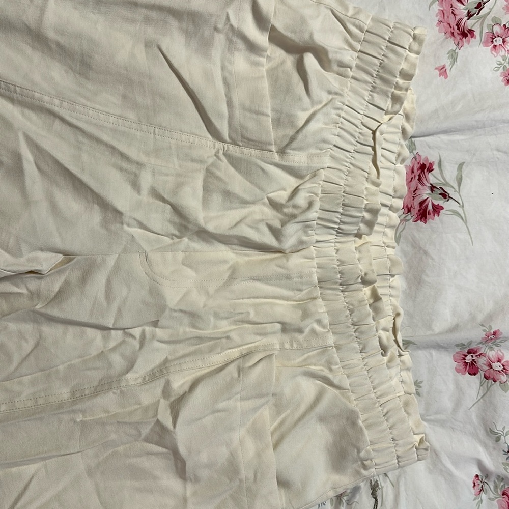 Cream linen pants